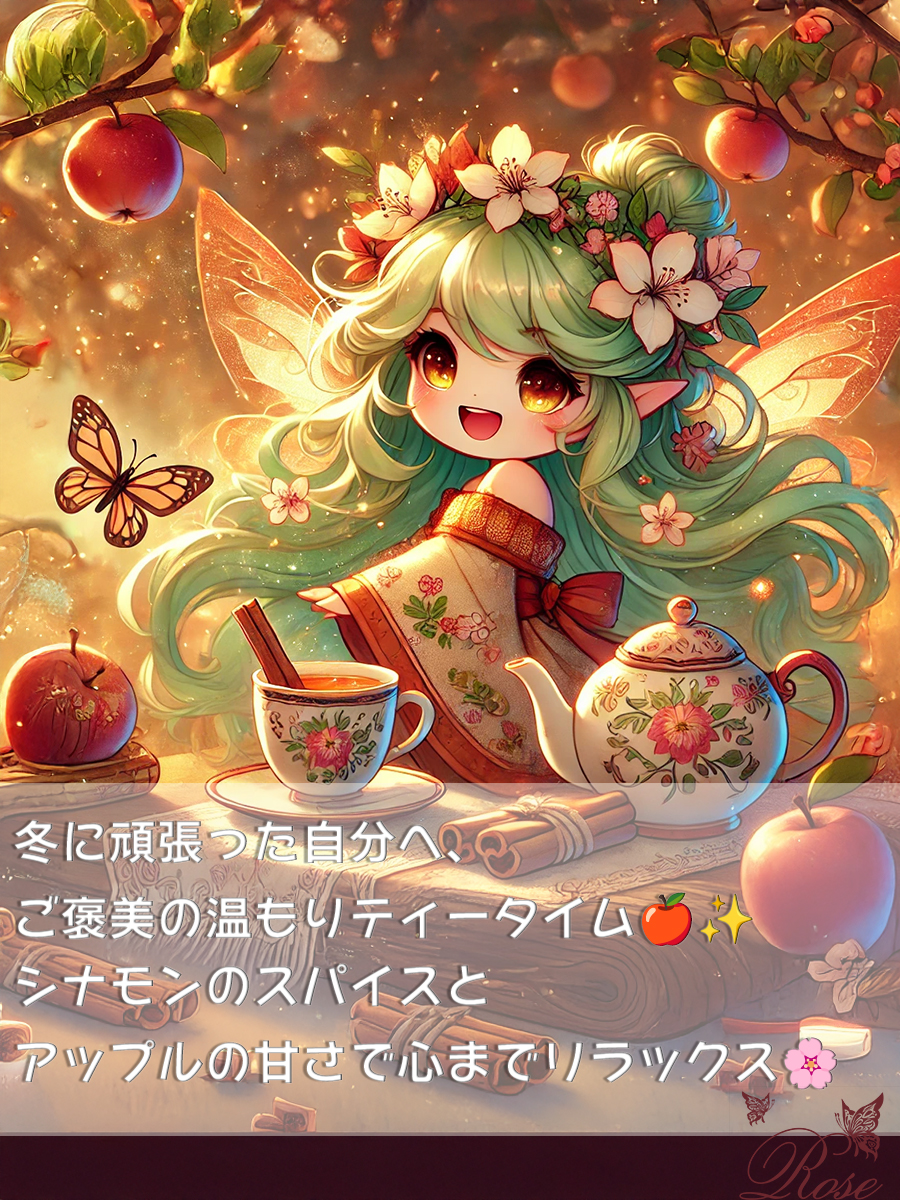 冬の終わりに、自分を癒す温もりティータイム 🍎☕✨