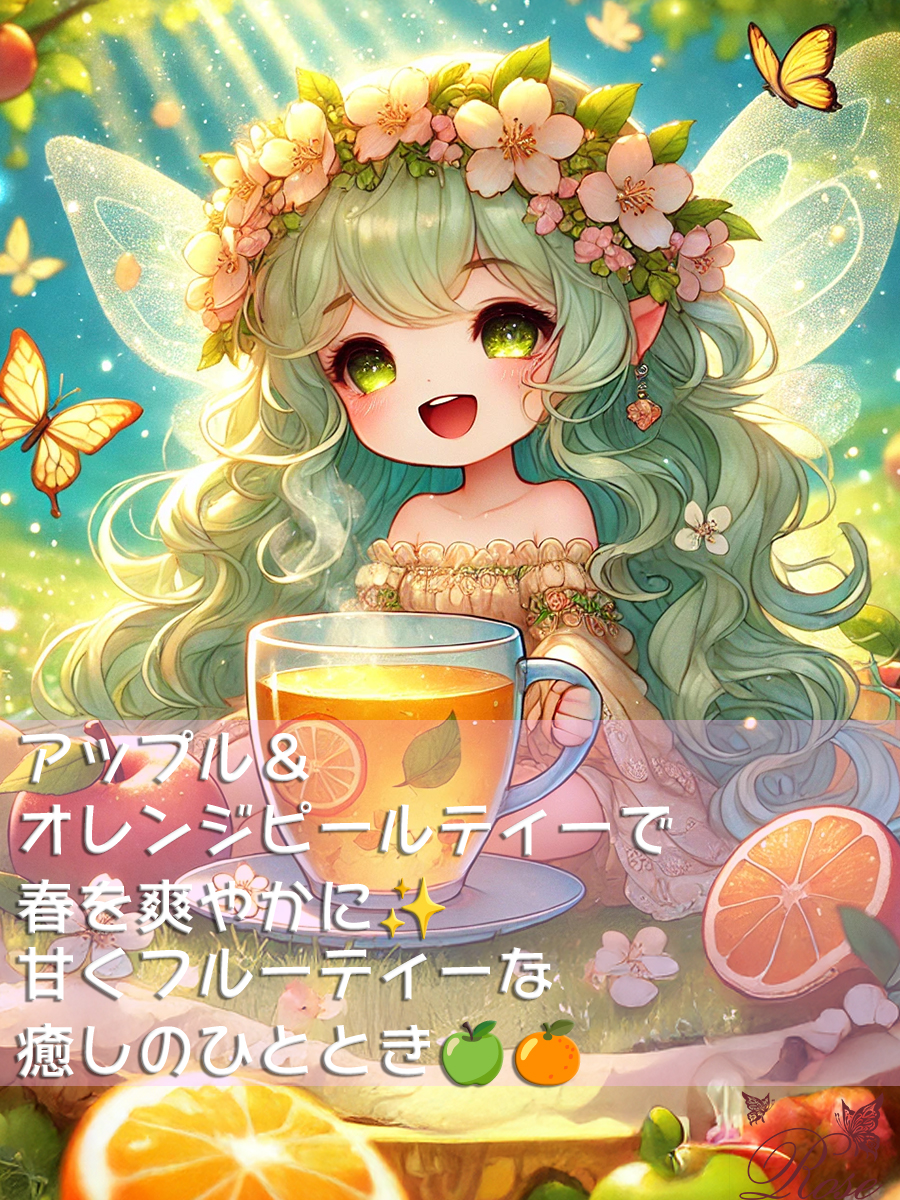 アップル＆オレンジピールティーで春のティータイムを楽しもう 🍏🍊✨