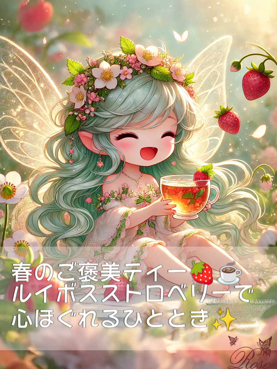 春のご褒美ティー☕ ルイボスストロベリーティーで甘酸っぱい癒しのひととき
