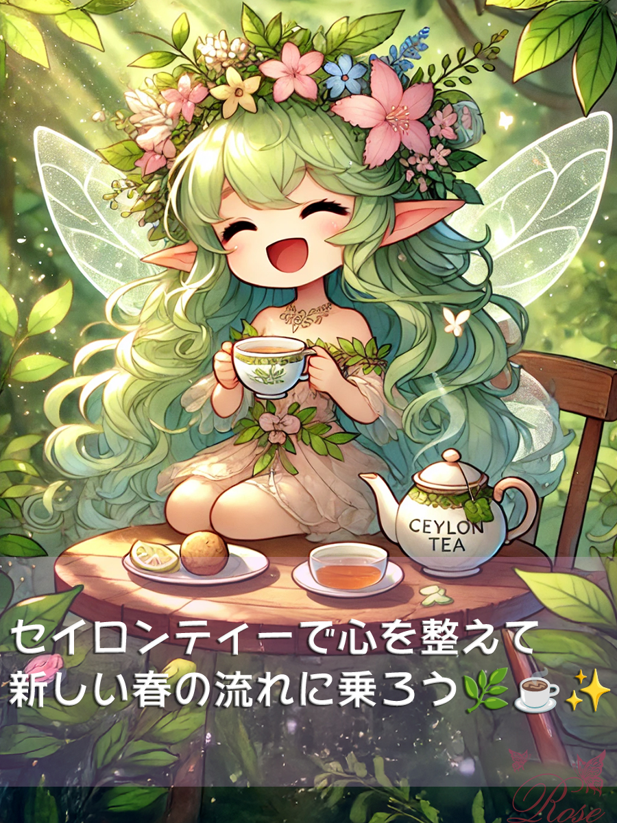 春分のエネルギーを感じながら☘️セイロンティーで心を整えるティータイム🫖