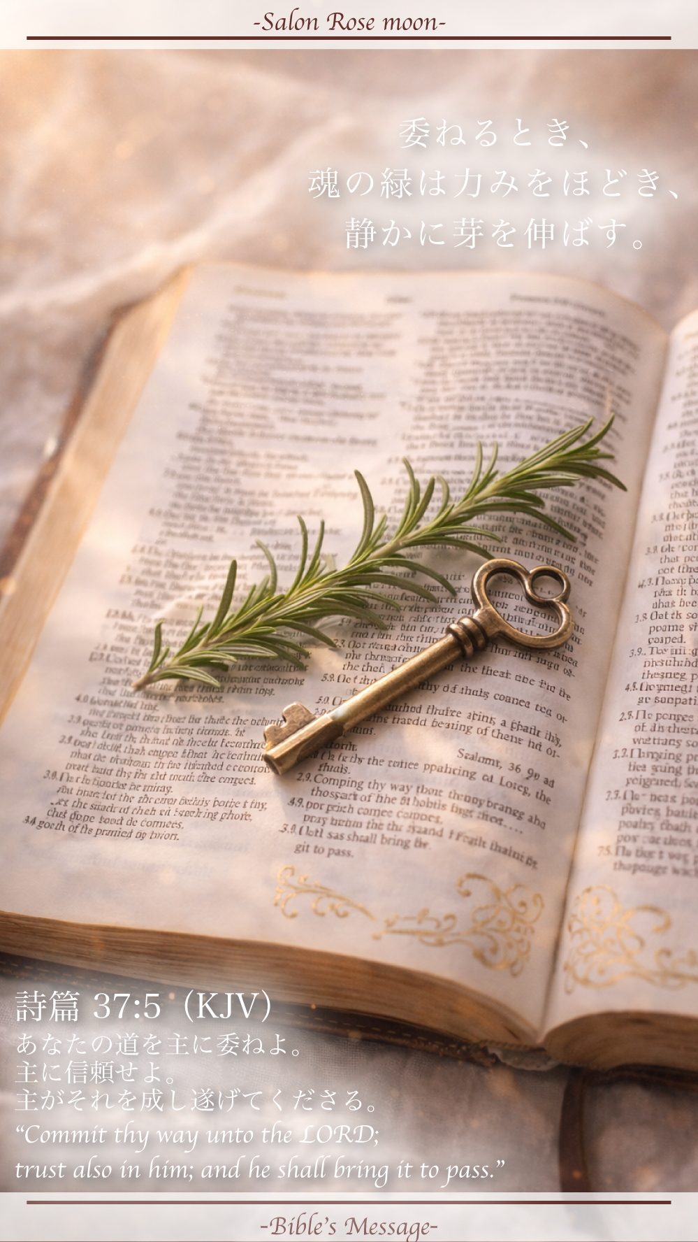 抱え込む手をほどく聖書の言葉｜詩篇37:5