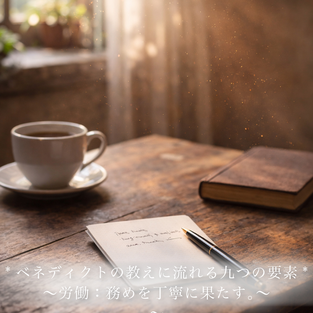労働：務めを丁寧に果たす。｜ベネディクトの教えに流れる九つの要素