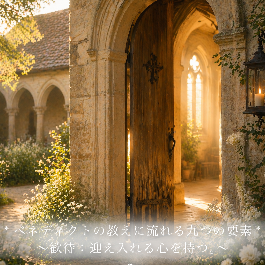歓待：迎え入れる心を持つ。｜ベネディクトの教えに流れる九つの要素