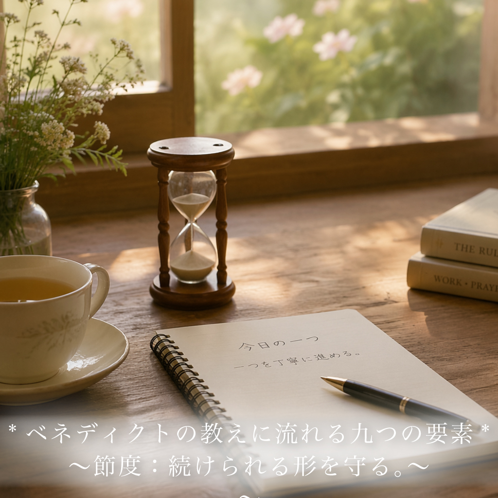 節度：続けられる形を守る。｜ベネディクトの教えに流れる九つの要素
