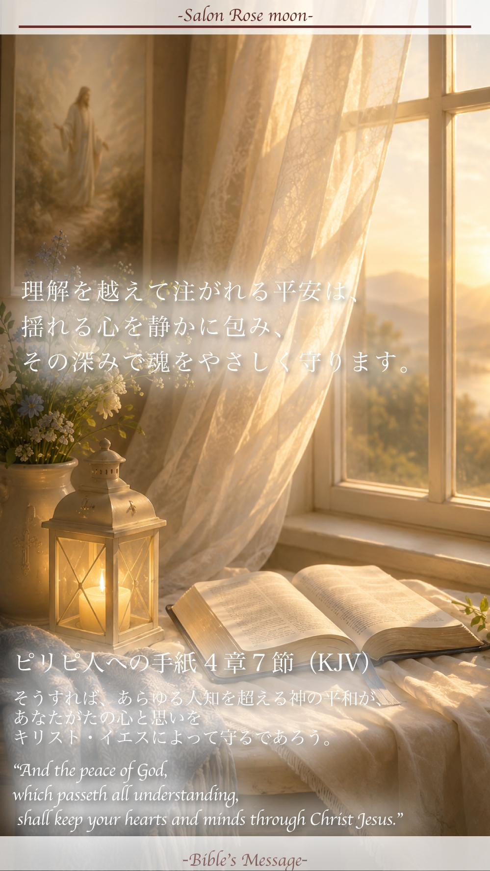 心を守る平安を受け取る聖書の言葉｜ピリピ4:7