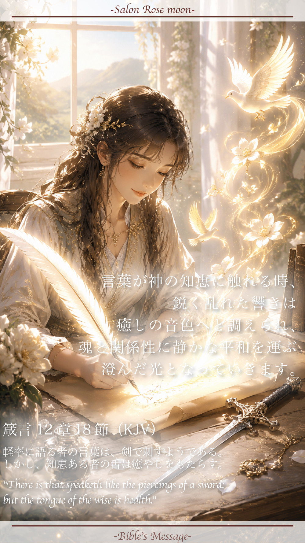 癒す言葉で調える聖書の言葉｜箴言12:18