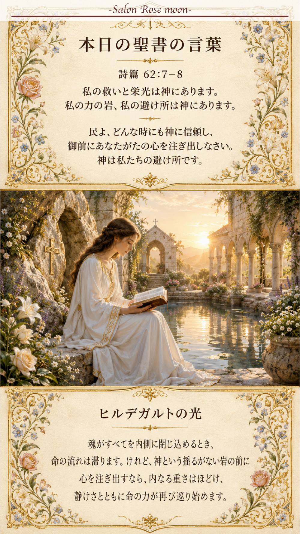 神を避け所として心を注ぎ出す聖書の言葉｜詩篇62:7–8
