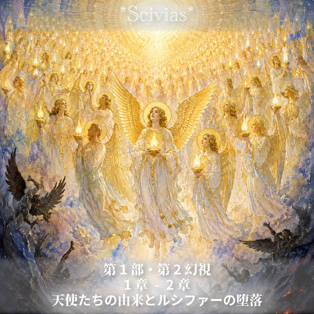 Scivias 第1部・第2幻視 1章-2章｜天使たちの由来とルシファーの堕落